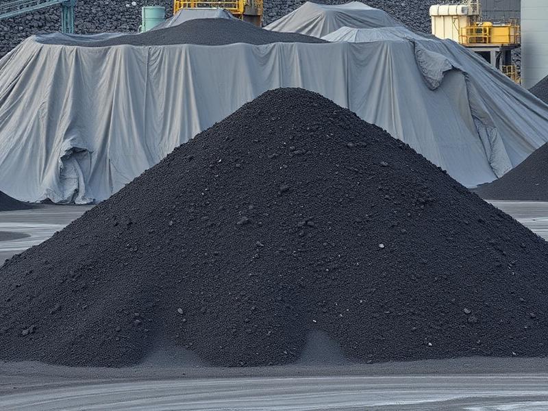 Pilha de minério com cobertura protetora